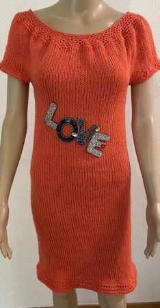 Kleid Korall Rot Love Neu
