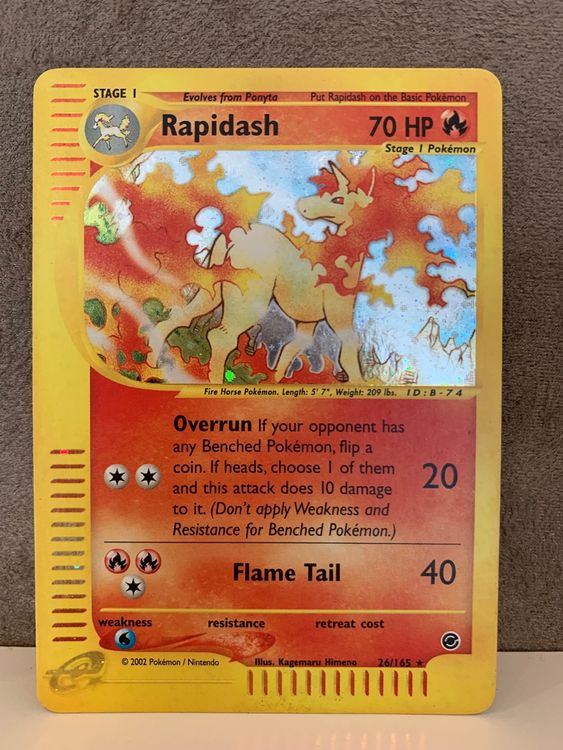 Rapidash Holo ENG Expedition Pokemon 26/165 | Kaufen Auf Ricardo