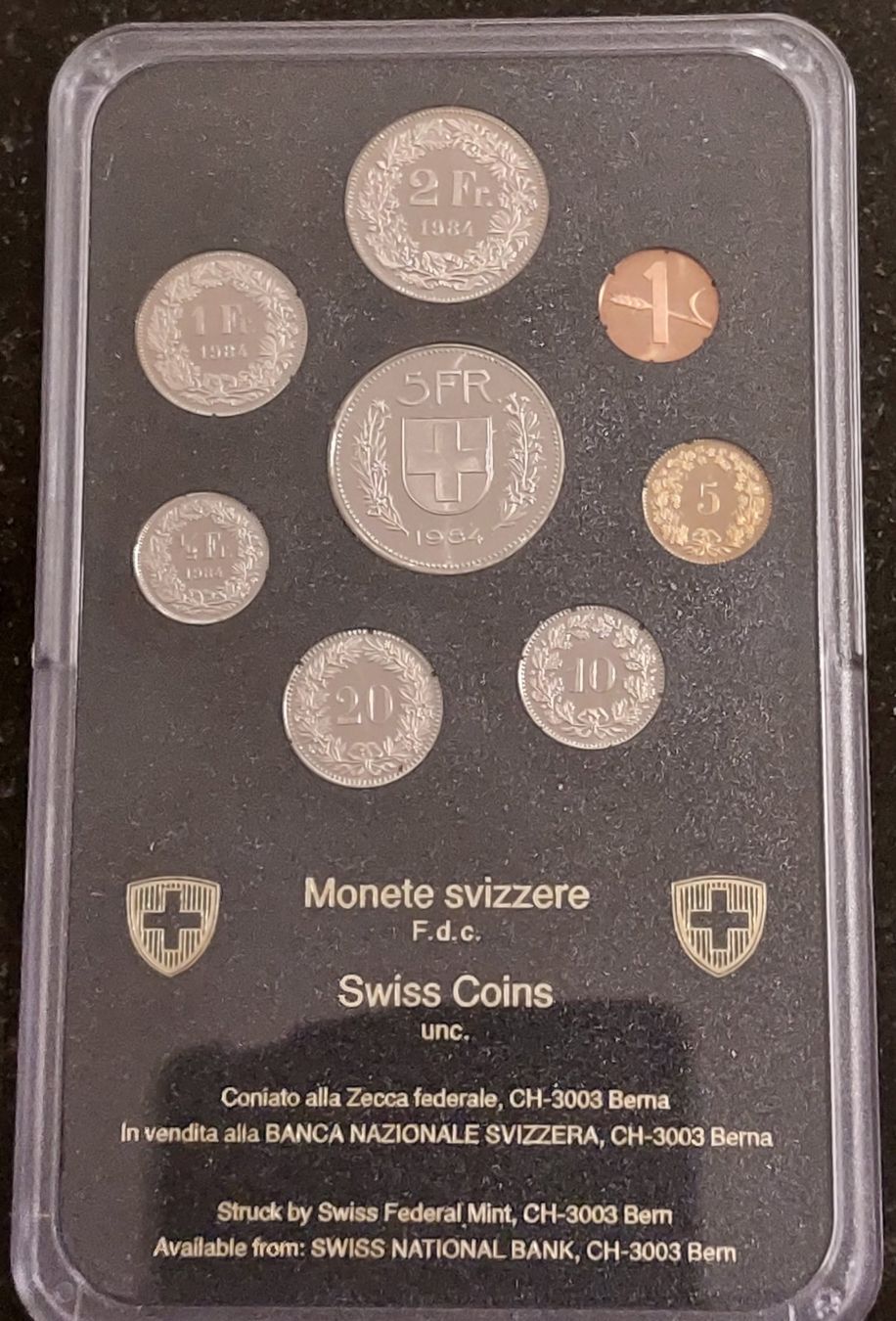 Tutti le monete: Münzsatz Schweiz 1984 stgl. – Nuovo (secondo la descrizione) da Arch venduto da coinsandmore