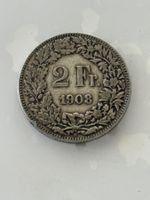 2 Franken 1908  sehr Rar