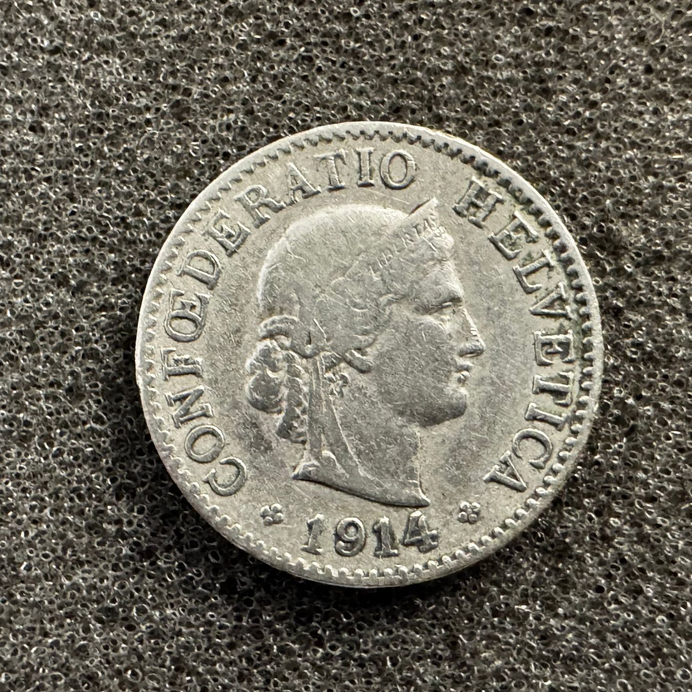 Toutes les monnaies: 5 Rappen Schweiz 1914 – D'occasion à Reitnau par tb-muenzen