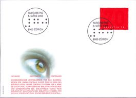 2003 FDC 100 J. Blindenwesen     KW 4.80
