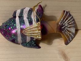 Glitzernder Weihnachtsfisch zum Aufhängen