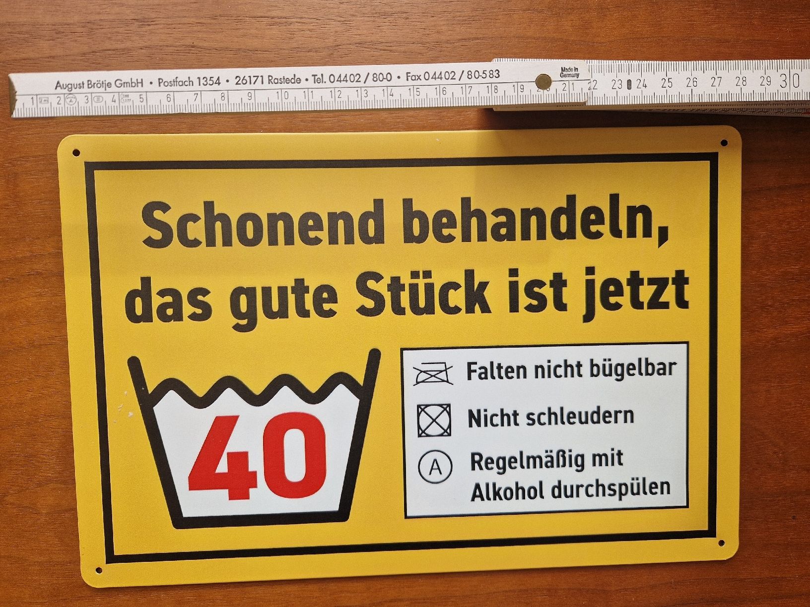 Insegne: Schild: Schonend behandeln! 40. Geburtstag – Nuovo (secondo la descrizione) da Schönenwerd venduto da dia_85tj 1