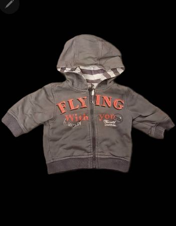 Baby Wende-Hoodie Gr. 62, süss, gestreift, Jacke Kapuze