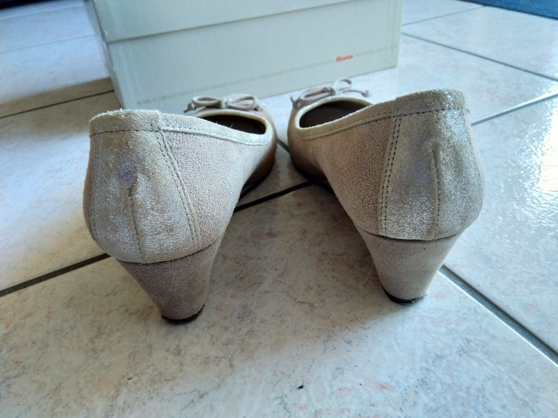 Damenschuhe: neuwertige leder Ballarina BATA Absatz 5cm gr. 39 – Neu (gemäss Beschreibung) aus Porza von tbch 7
