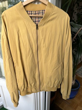 Veste bomber reversible jaune et à carreaux