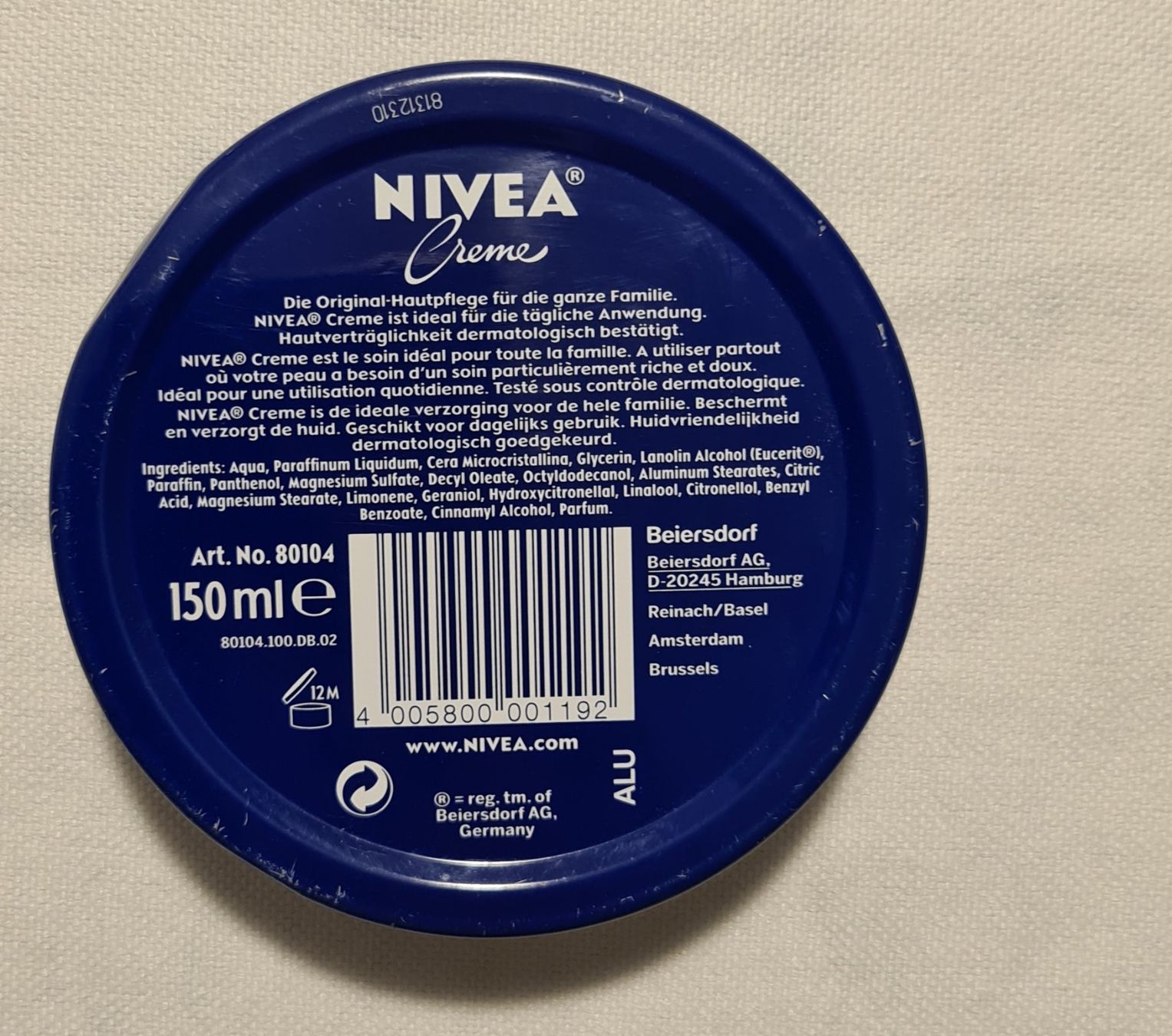 Gesichtspflege: Nivea - Dose – Gebraucht aus Lyss von rochen54 1
