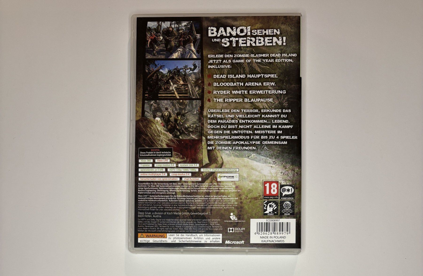 Spiele: XBOX 360 - Dead Island – Gebraucht aus Allschwil von Bullach 2