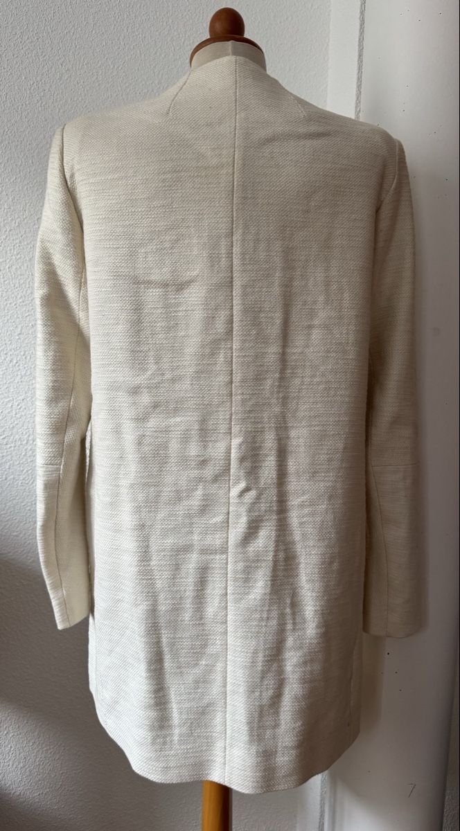 Maje Cappotti: Manteau MAJE, crème, taille M, lin coton  – Usato da Morges venduto da sandy069 3