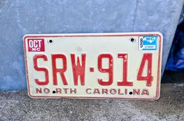 US Nummernschild NORTH CAROLINA 1985
