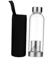 Glasflasche mit Edelstahl teesieb