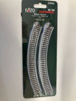 Kato Spur N 20-100 4 Stück Gleis gebogen R 249-45 neu in OVP