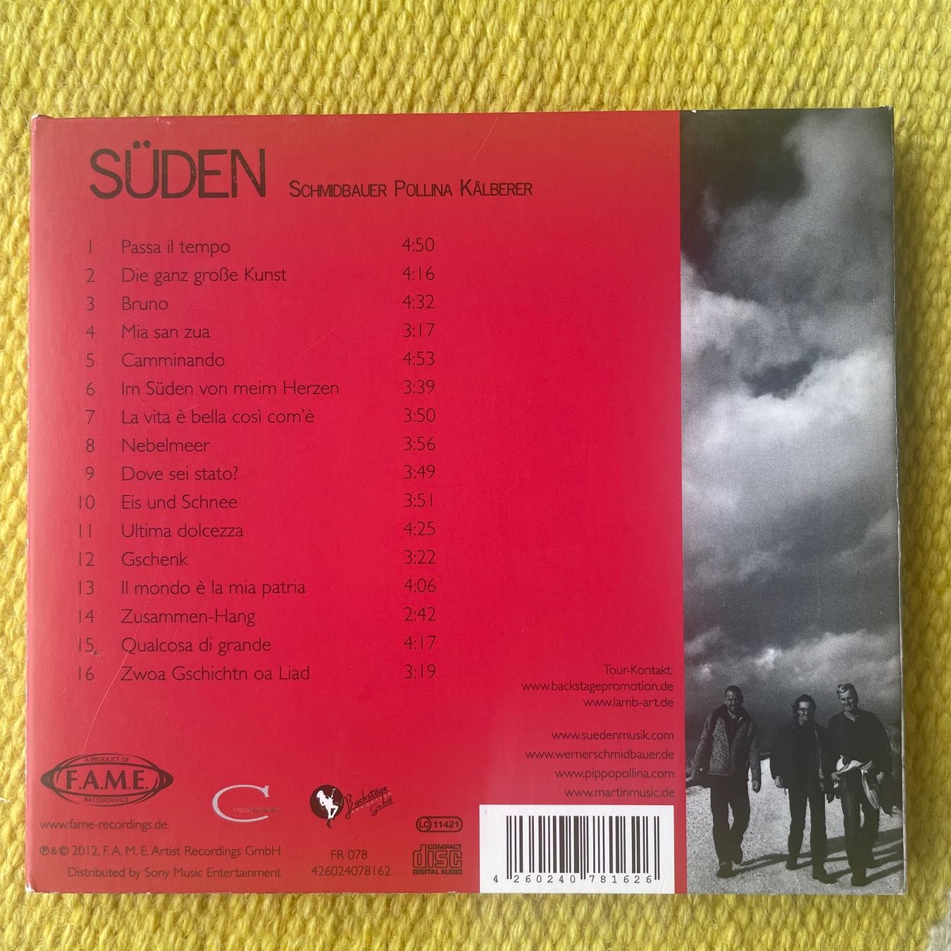 CDs: POLINA SCHMIDBAUER KÄLBERER-SÜDEN (DIGIPACK) – Gebraucht aus Rorschacherberg von CD-Roli 1
