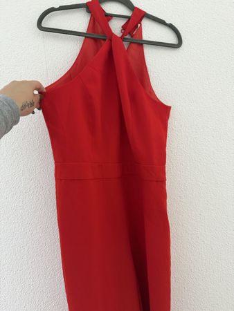 Aniston Eleganter roter Neckholder Jumpsuit Gr. 38