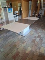 Ausziehtisch weiss/grau mehrere Grössen möglich