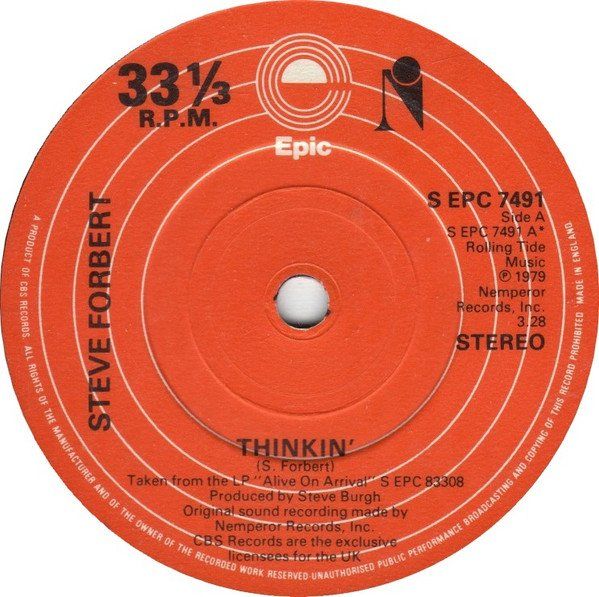 Schallplatten: Forbert Steve: Thinkin' 7" – Gebraucht aus Steinhausen von Vilivinili 1