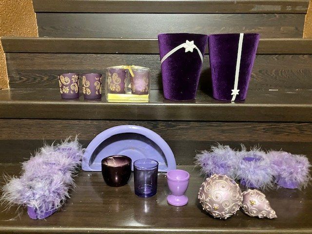 Alle Dekorationen: violettes deko set – Gebraucht aus Schwarzenberg LU von kindler007