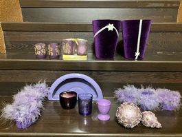 violettes deko set