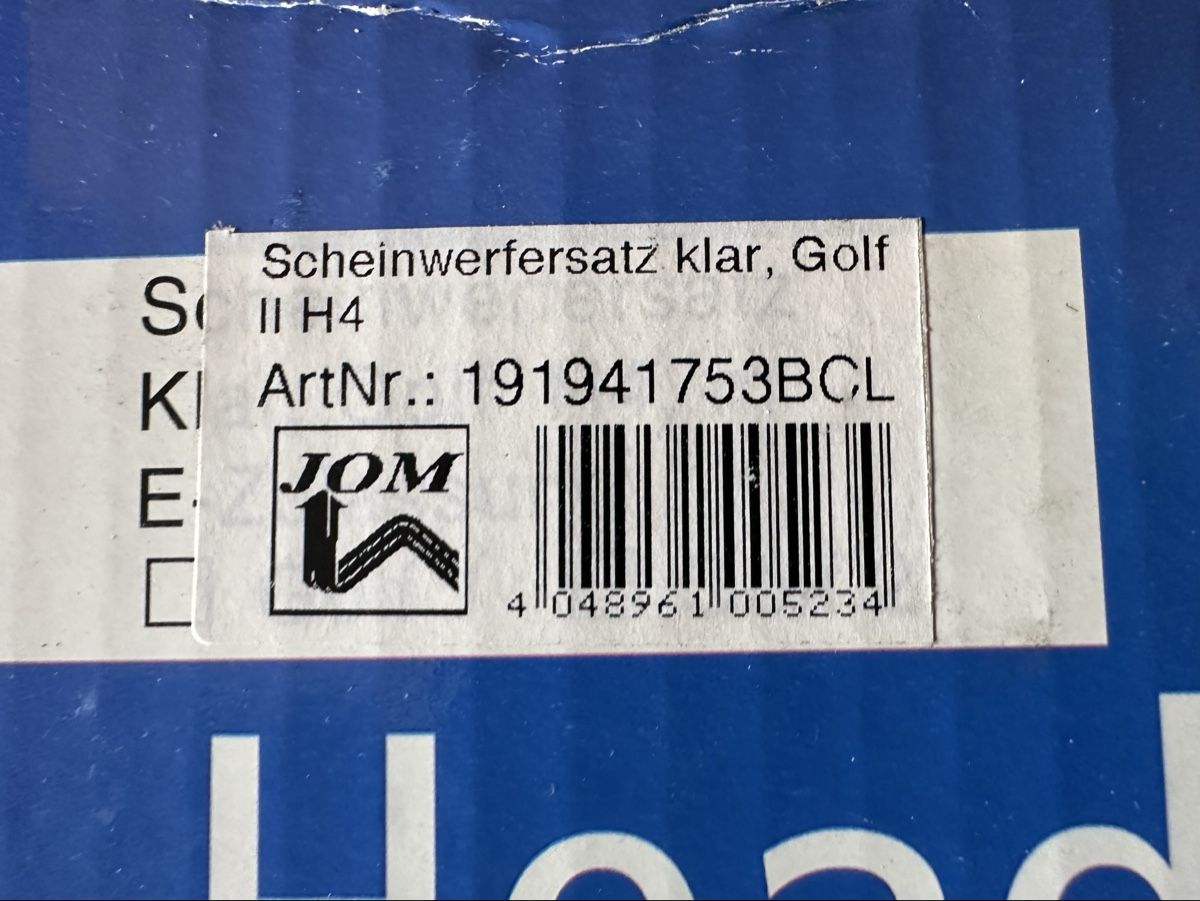 Volkswagen Alle Autoersatzteile: JOM Scheinwerfer klar H4 VW Golf 2 – Gebraucht aus Maschwanden von Charlotte90 3