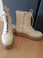 Schnürboots Boots Stiefel Beige Vegan Gr. 39