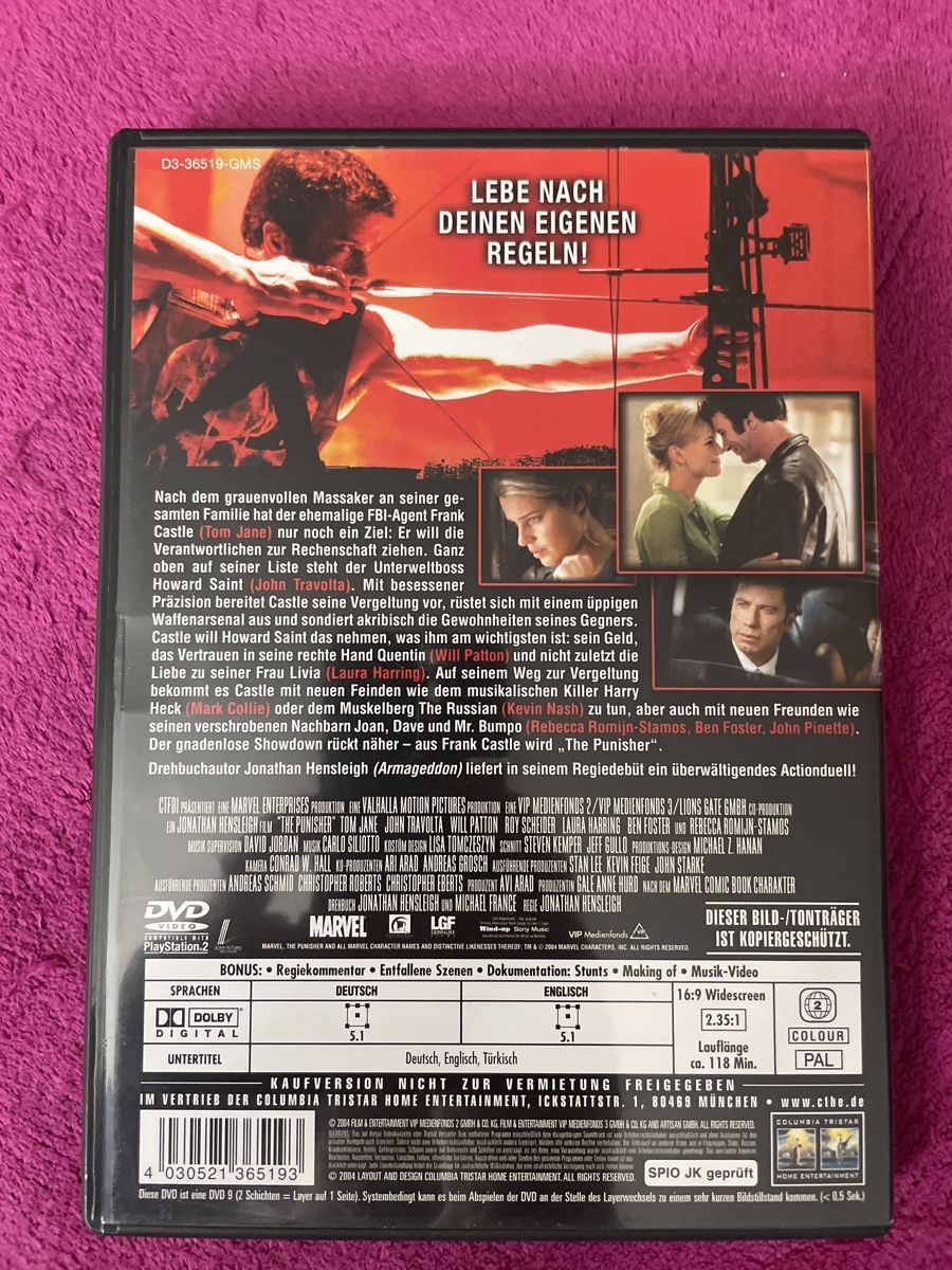 Alle DVDs: DVD The Punisher Extended Version, Top Zustand – Gebraucht aus Unterkulm von EmanuelG01 1