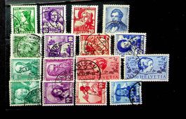 PRO JUVENTUTE SÉRIES 1935-1938 OBLITÉRÉES. SBK 75.00 / T576
