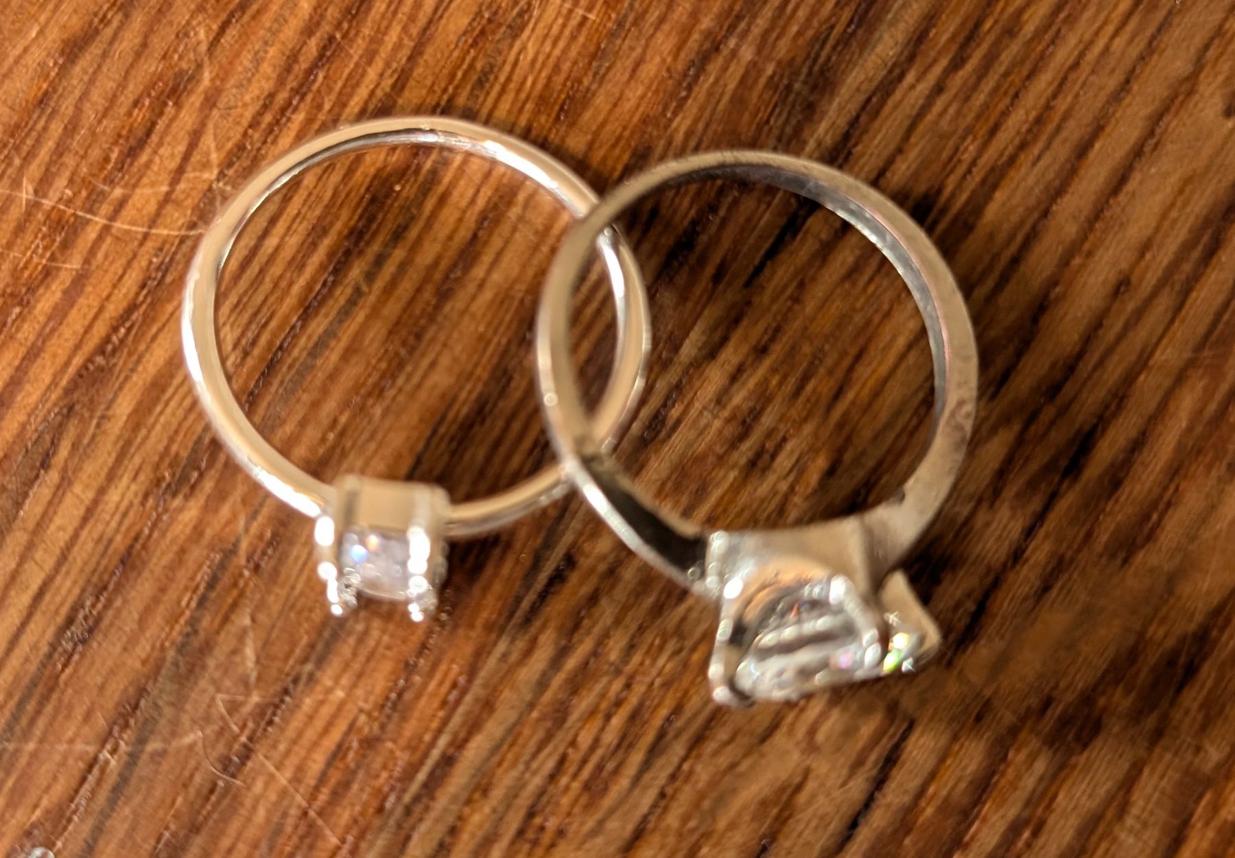 Ringe: 2 Silberringe Modeschmuck Solitaire – Gebraucht aus Bern von Zorro333 2
