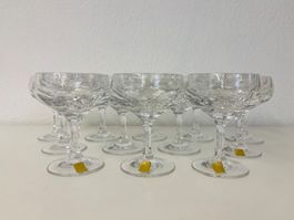 12 Stk. NACHTMANN Sherrygläser Likörschalen ALEXANDRA 70er