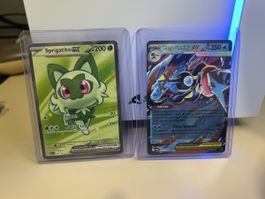 Mega greninja Ex and Sprigatito ex