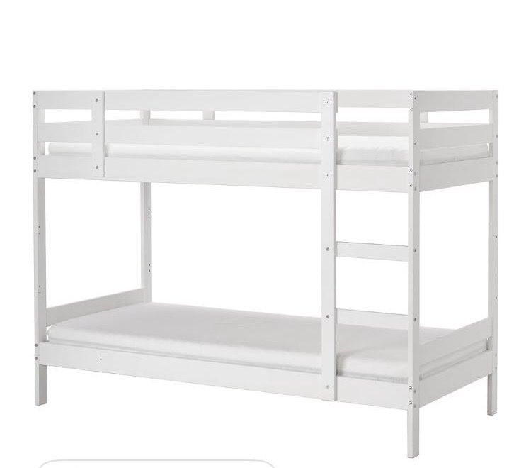 Ikea Lits: Lit superposé blanc IKEA 90x200cm bon état – D'occasion à Dornach par hmk_bl6q