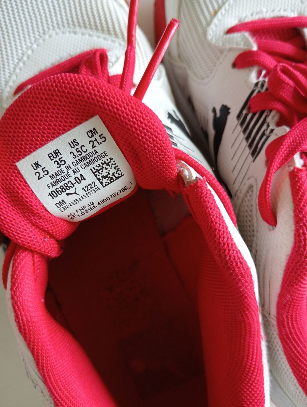 Puma Chaussures hommes: Puma Schuhe Gr 35 Weiß und Rot – D'occasion à Allschwil par Evgeniia78 7