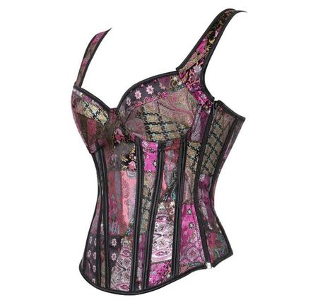 Gothic Korsett Corset aus Brokat ARKI - M L XL XXL