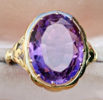 ✨Luxeriöser Antiker Amethyst Ring 14ct 585 Gold
