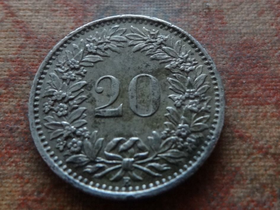 Alle Münzen: 20 Rp. 1966  (A) – Gebraucht aus Romanel-sur-Lausanne von Swift13 1