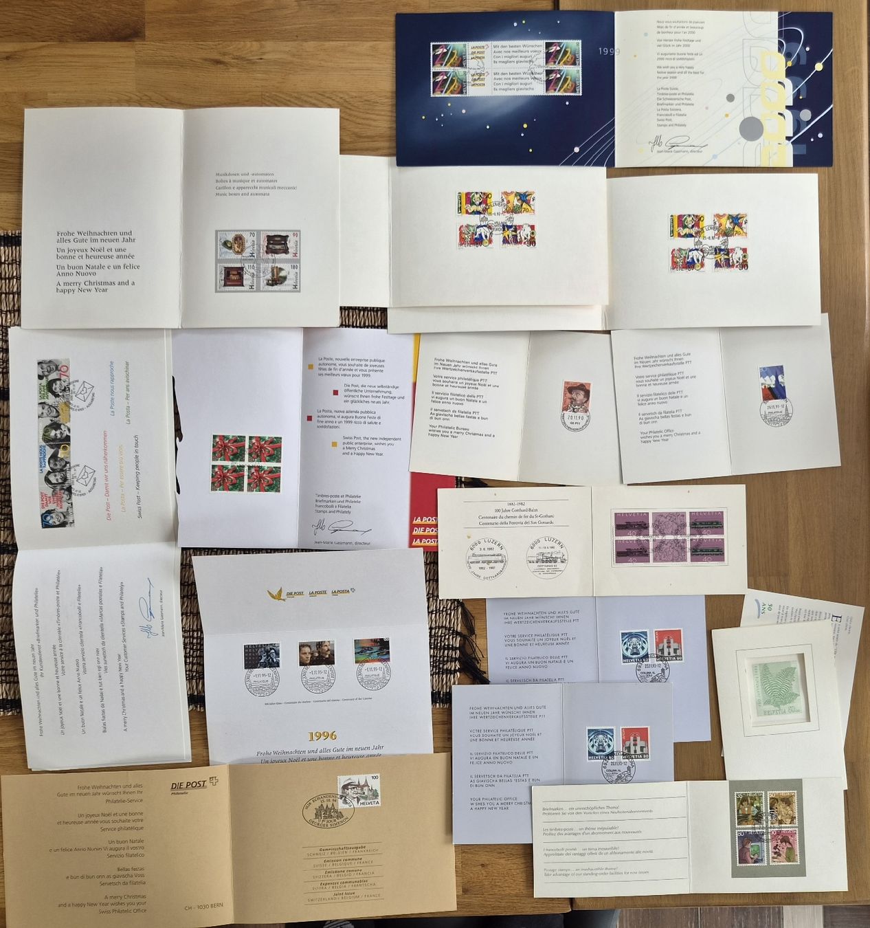 Alle Briefmarken: 15 feuillets de timbres Suisses – Gebraucht aus Vionnaz von Rcf1