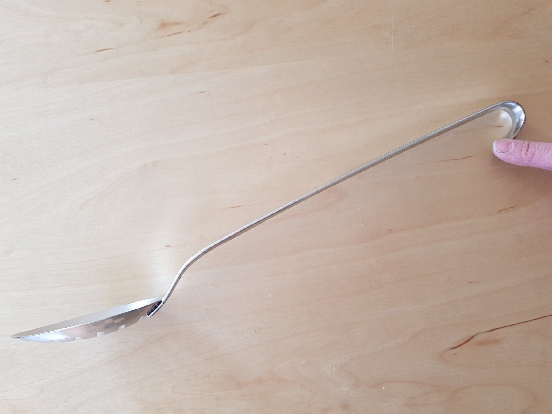 Löffel: Abtropföffel Chromstahl Edelstahl 36cm – Gebraucht aus Wiesendangen von samoalk 1