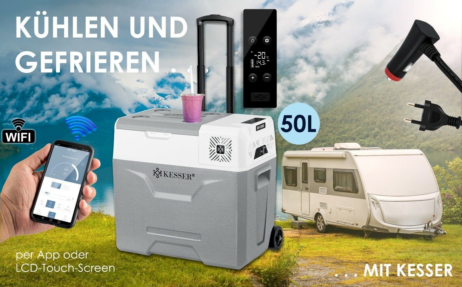 Kühlschränke & Kühlen: Kompressor Kühlbox elektrisch 50L DC/AC – Neu und originalverpackt aus Bottighofen von zaap 1