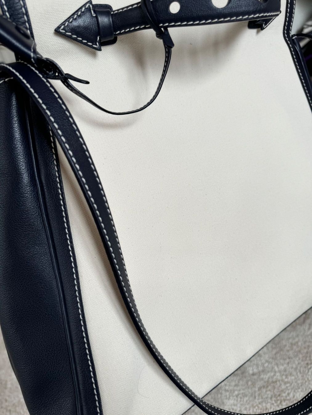 Borse da donna: Myriam Schaefer Paris Handtasche Canvas Leder – Usato da Meilen venduto da Antete 3