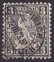 Nr. 29 mit Bahn-Vollstempel Chur-Zürich-Chur, mit Befund
