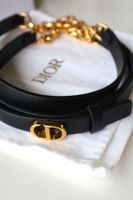 DIOR Chain Leder Gürtel, 30 Montaigne, Schwarz