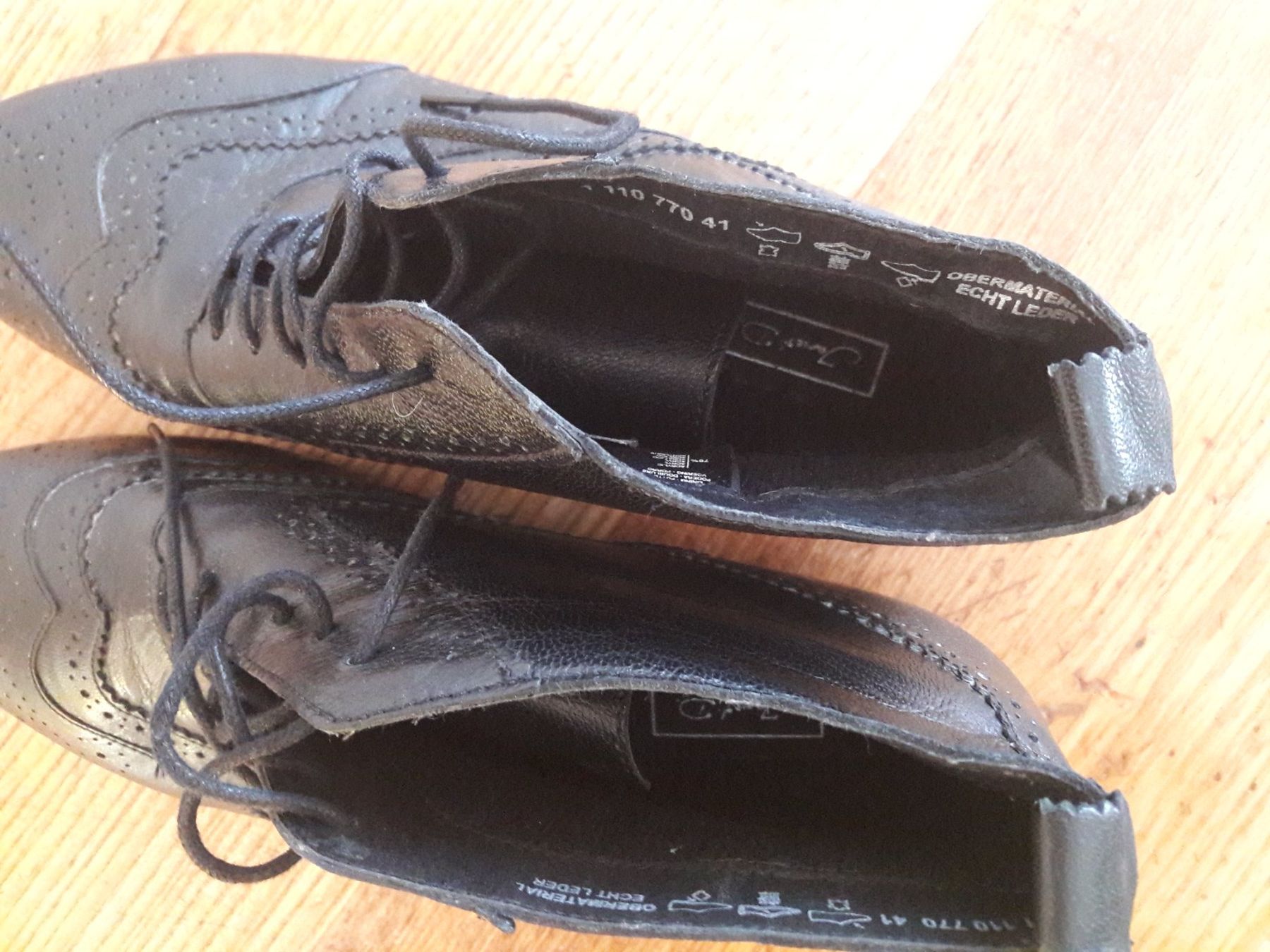 Scarpe da donna: Schuhe - Schnürschuhe - Leder - Schwarz - 41 – Usato da Luzern venduto da miocarobabbonetoscan 4