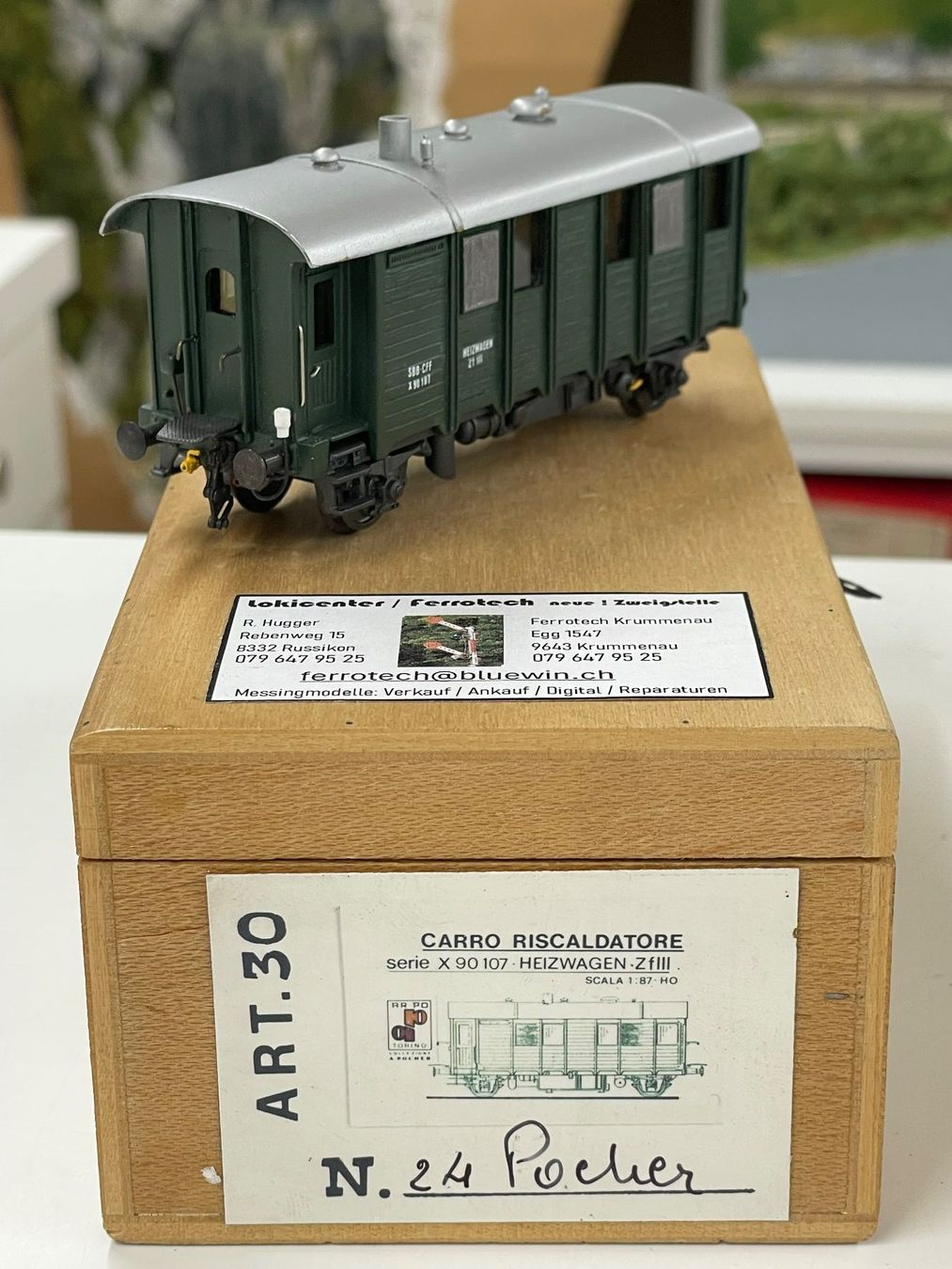 Pocher Modellini di ferrovie: Pocher Dampfheizwagen – Usato da Krummenau venduto da ferrotech 1