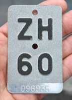 Velonummer ZH von 1960 - Zürich - ZH 60 - 096935