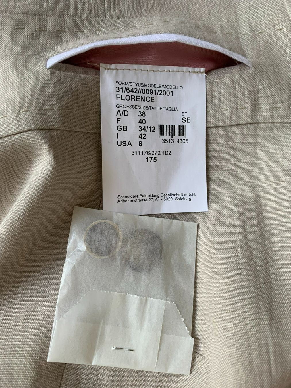Giacche: SCHNEIDER'S: Eleganter heller Leinen-Blazer, 38 – Nuovo (secondo la descrizione) da Luzern venduto da paulablue 5