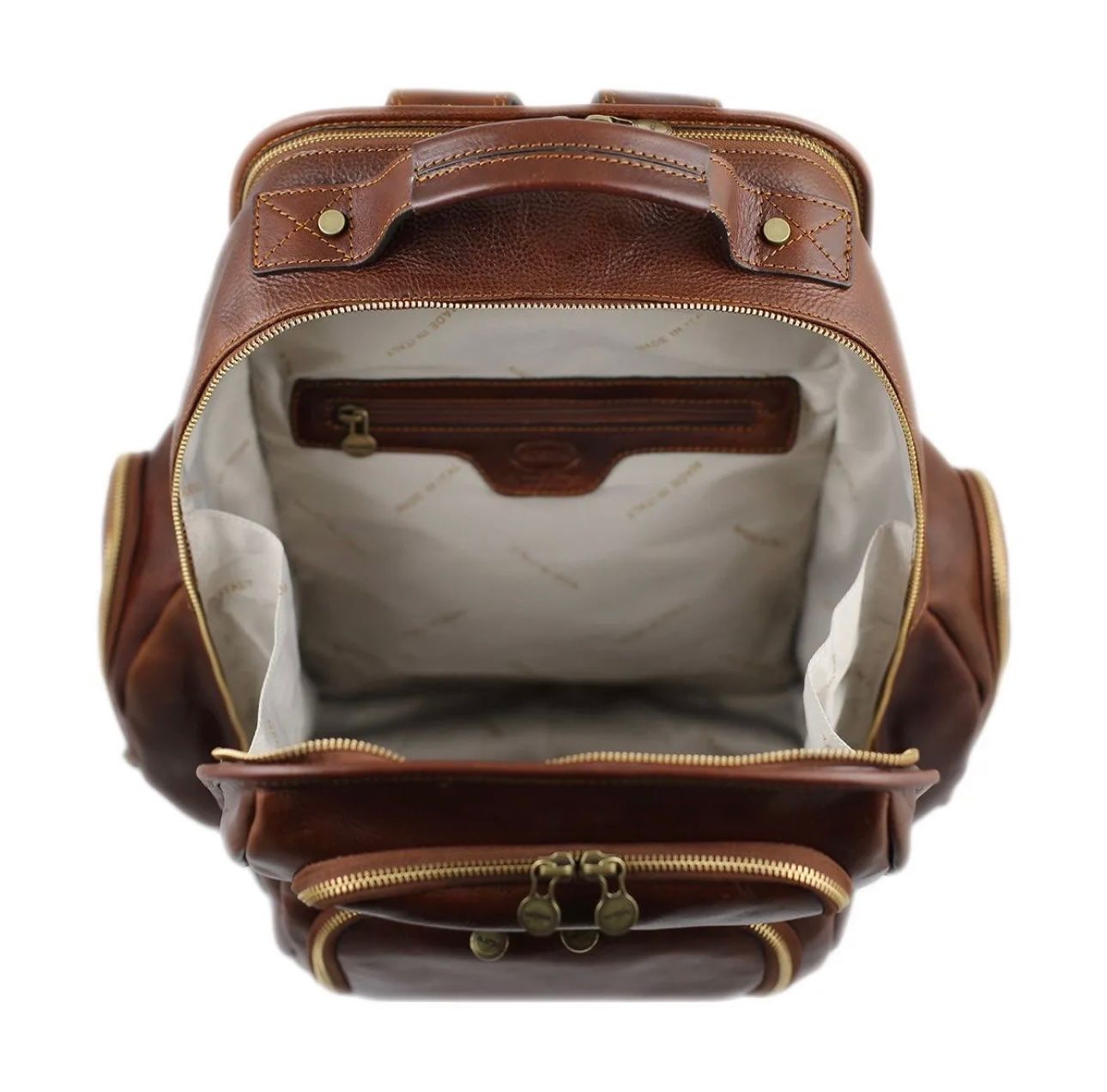 Zaini: Lederrucksack Tokyo - Farbe: Braun – Nuovo e nell'imballaggio originale da Wittenbach venduto da WWW.DRILUBAGS.CH 6