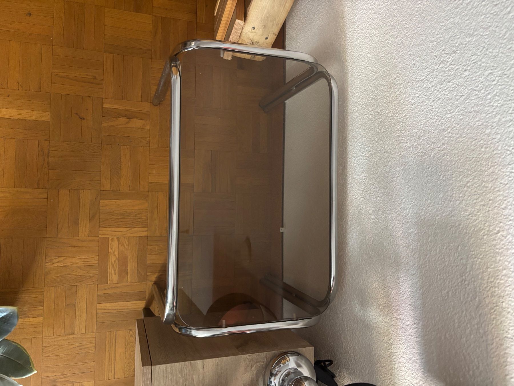Tische: Vintage Chrome Glastisch – Gebraucht aus Zürich von cihraa 1