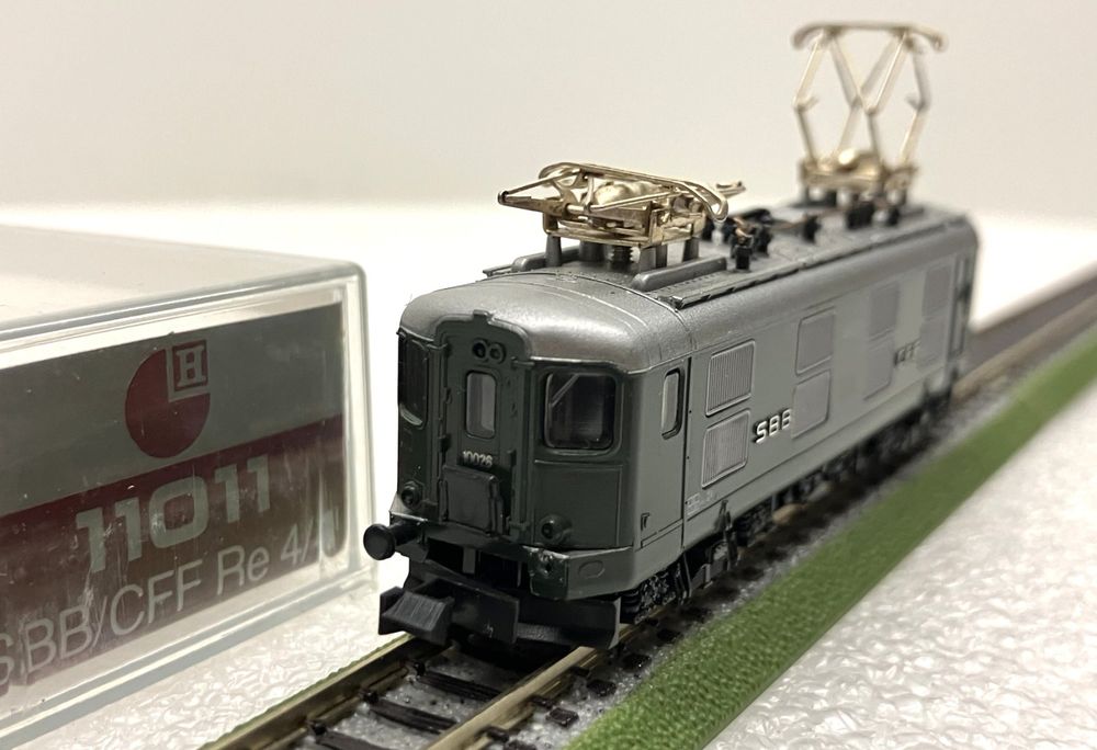 Hobbytrain Modelleisenbahnen: Hobbytrain 11011 N= Re 4/4I SBB 10026 HmBh Lausanne - grün – Gebraucht aus Thun von retoolinoo