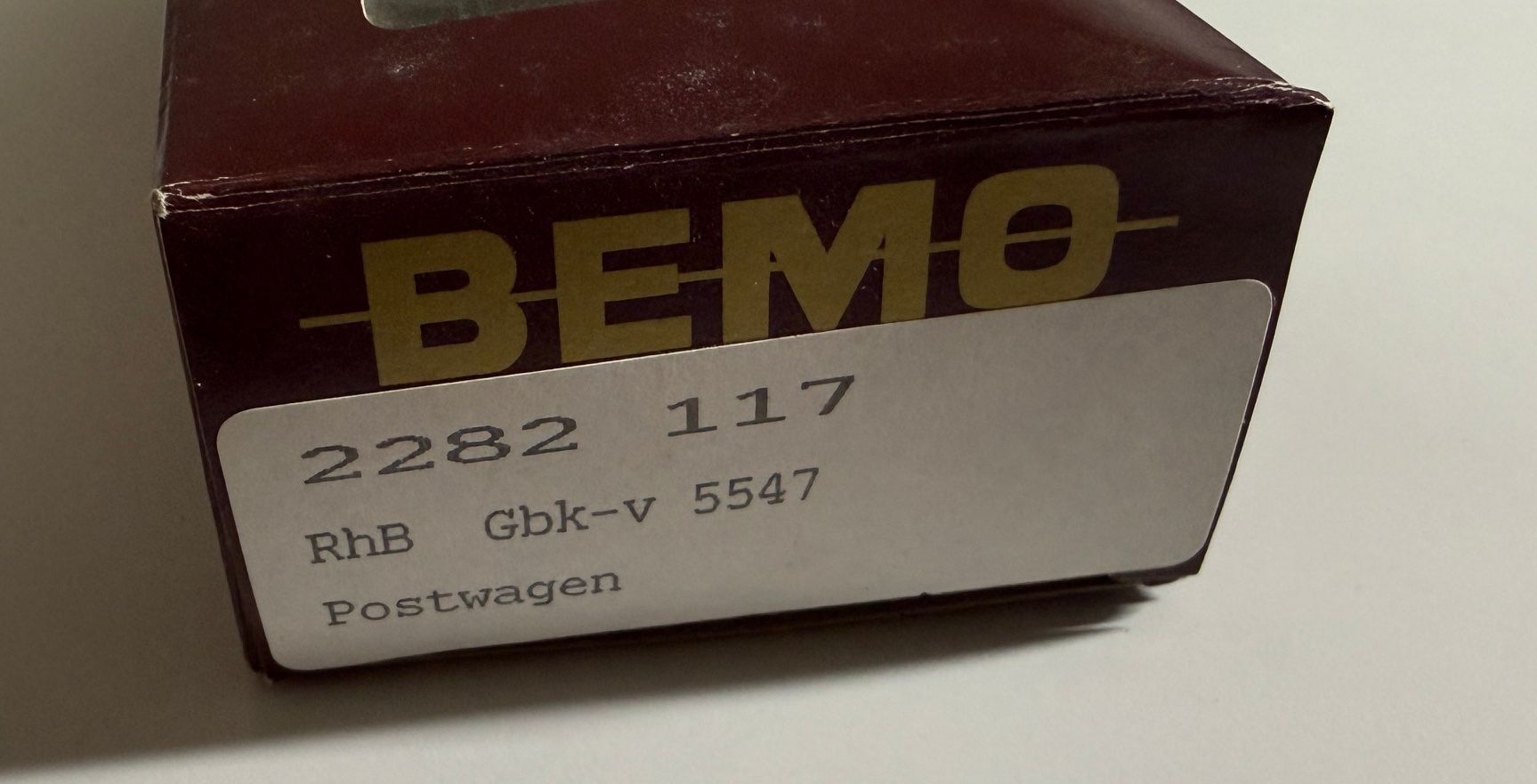 Bemo Modellini di ferrovie: Bemo RhB Gbk-v 5547 Postwagen – Nuovo e nell'imballaggio originale da Samedan venduto da Gischpel25 1