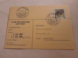 Enveloppe Suisse Frinvillier 23.8.1986